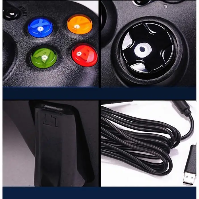 Контроллер геймпад для Microsoft Xbox 360 Slim или ПК Windows геймпады USB Проводная игровая