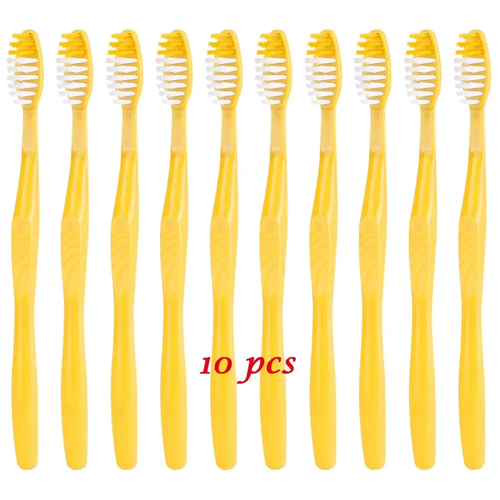 10pcs 10/5/2/1 комплект, одноразовая зубная щетка для гостиницы с зубной пастой пластиковые зубы чистыми инструмент портативный Зубная щётка Набор для путешествий на открытом воздухе - Цвет: 10pcs