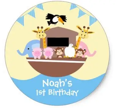 

1.5inch Noah's Ark Birthday Favor Sticker