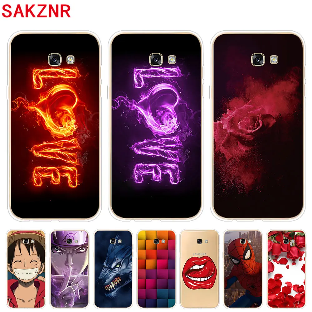 Soft Silicone Case For Samsung Galaxy A3 A5 A7 2017 Cases Transparent Phone Back Cover |