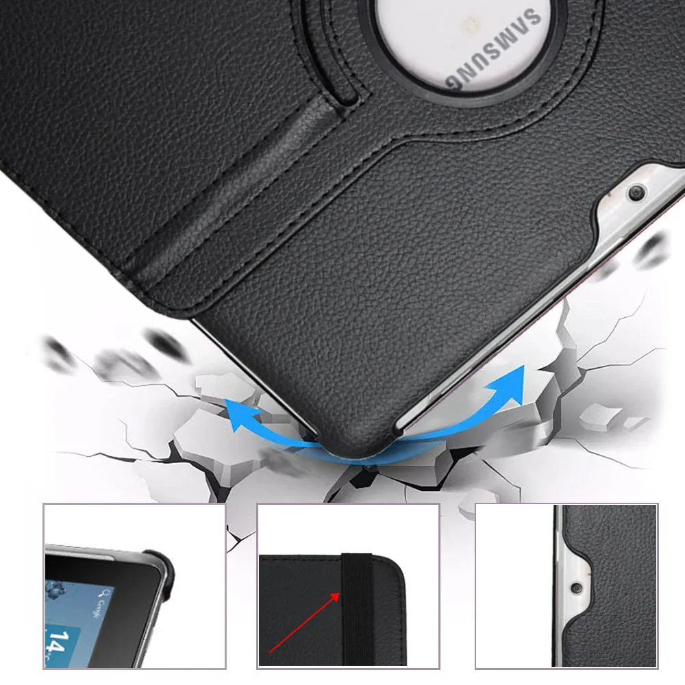 Чехол подставка для планшета Samsung Galaxy Tab 2 360 дюйма с поворотом на 10 1 градусов|Чехлы