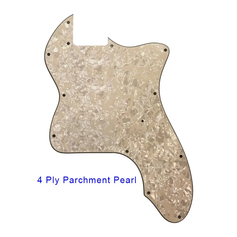 4ply parchment pearl Pleroo гитарные части пустые накладки для Fender Classic 72' thinline Telecaster tele Guitar накладки для рукоделия - Цвет: 4ply parchment pearl