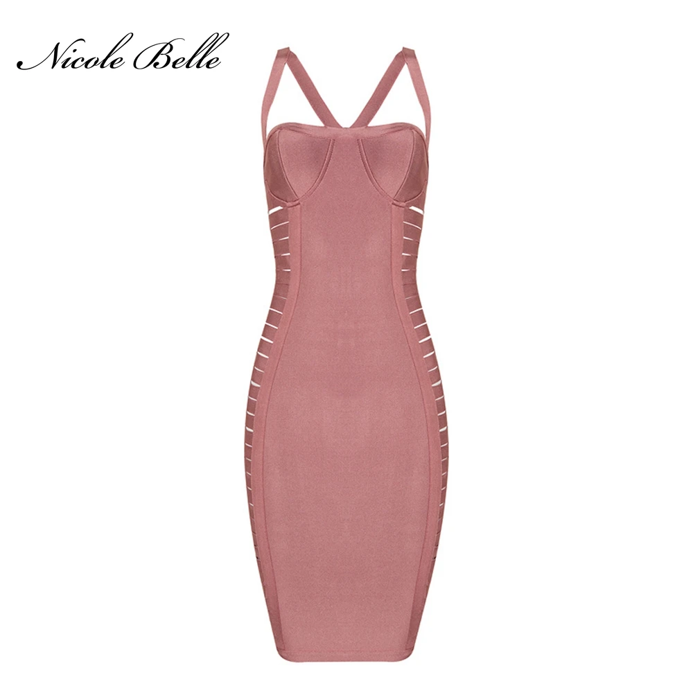 Бренд Nicole Belle 2019 летнее Новое дамское модное Бандажное платье сексуальное с v