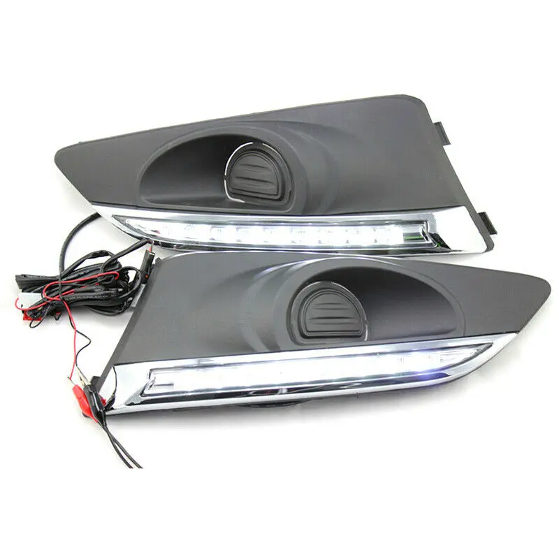 

2Pcs LED DRL Daytime Running Lights Fog light Driving Bumper Fit For Chevrolet Aveo 2011~2015