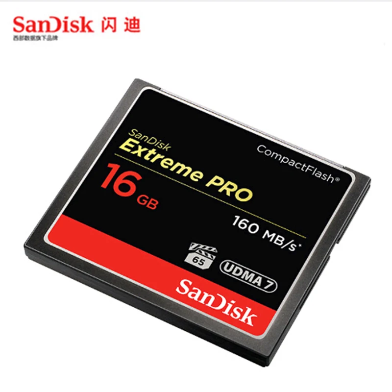 Карта памяти Sandisk Extreme Pro CF объемом 64 ГБ 32 16 128 компактная флэш карта до 160 МБ/с.