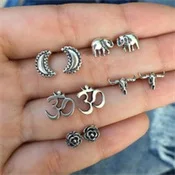 3 шт./компл. Boho Star Moon вертикальные серьги с кристаллами для бара женские очаровательные вечерние золотые серьги набор комбинация подарок на день Святого Валентина