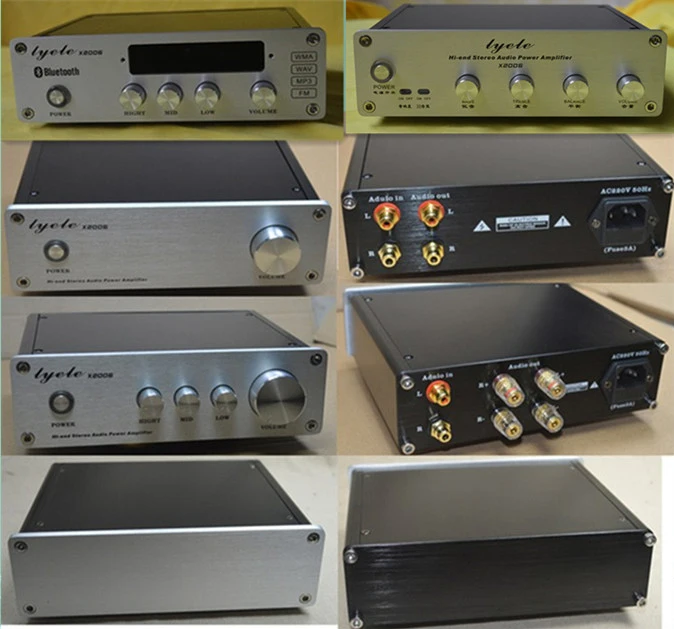 Lyele X2006 DIY усилитель шасси LM4610 алюминиевый корпус усилителя 203*60*170 мм amp