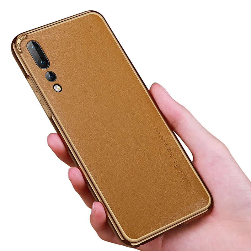 Binbo для Huawei P20 Pro чехол роскошная натуральная кожа + алюминиевая металлическая