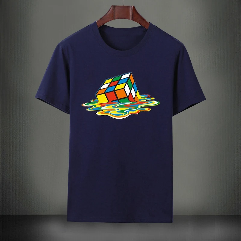 Летняя мужская футболка с коротким рукавом, 6XL, большой размер, большой размер, 7XL, 8XL, большая хлопковая Футболка с геометрическим рисунком, хипстерская, вдохновленная, темно-синяя, Gree