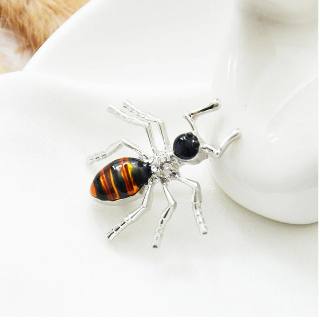 Chic Alloy Enamel Rhinestone Ant Insect Brooch Pin Costume Jewelry Accessory | Украшения и аксессуары