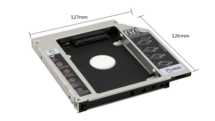 2.5 &quotSATA Алюминий 2nd жесткий диск SSD HDD Caddy залив адаптер для Dell Studio XPS 1647 заменить ts