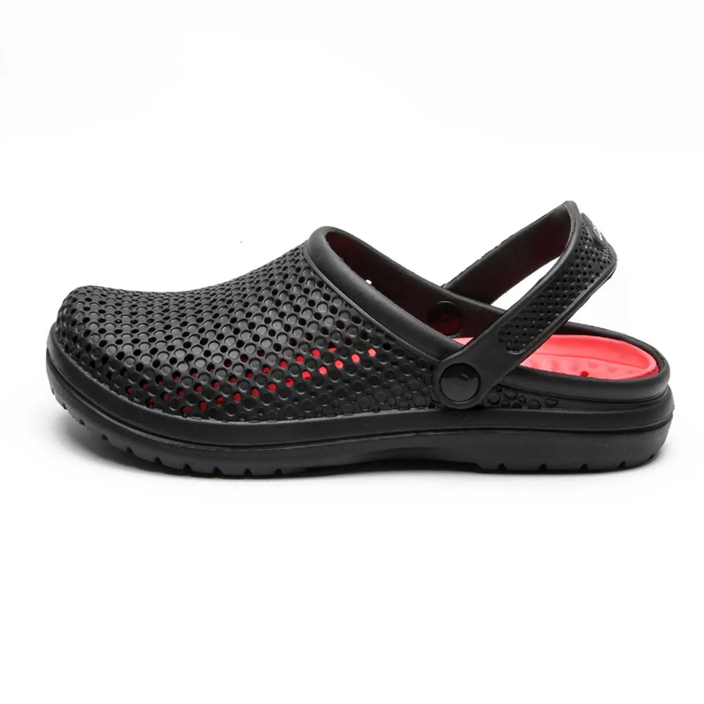 SAGACE/летние мужские пляжные шлепанцы модная обувь с отверстиями сандалии