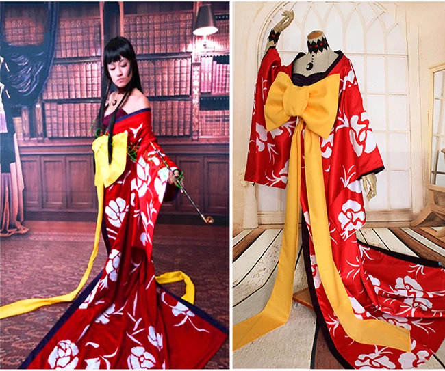 [Настройка] Аниме! XxxHOLiC Ichihara Yuko со шлейфом кимоно платье униформа Косплей Костюм