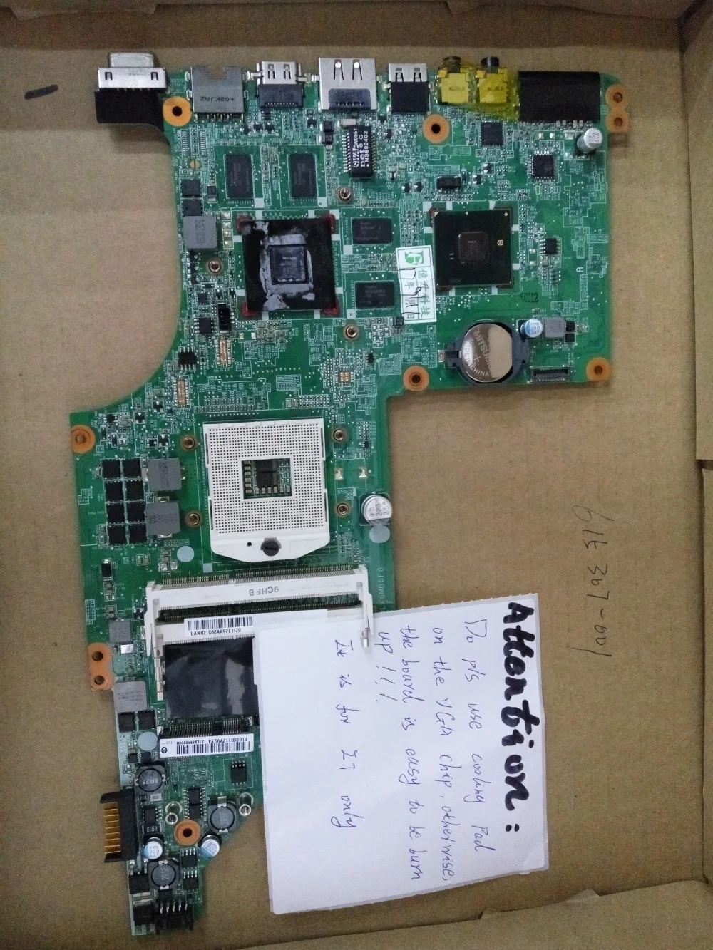 

Плата подключения I7 only 615307-001 lap DV7 DV7T HM55, подключение к материнской плате, полная тестовая Плата подключения lap