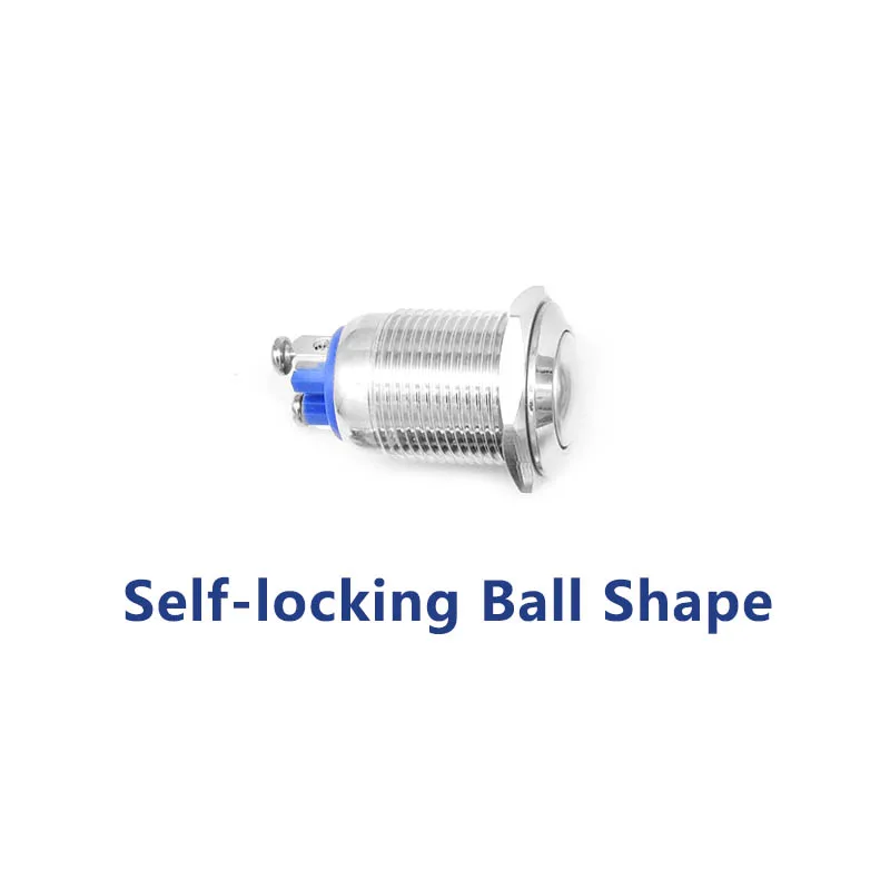 Ball Self locking 16 мм 19 мм 22 мм стартовый переключатель лодочный рожок самоблокирующийся сброс стальные металлические кнопочные переключатели - Цвет: Ball Self locking