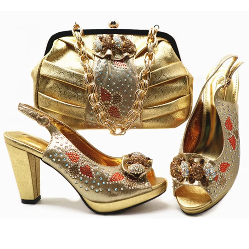 Новинка комплект из туфель и сумочки в африканском стиле роскошная женская обувь