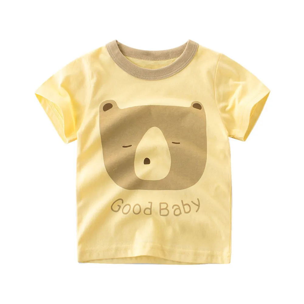 Летняя детская модная одежда для маленьких девочек 2018 Детские футболки