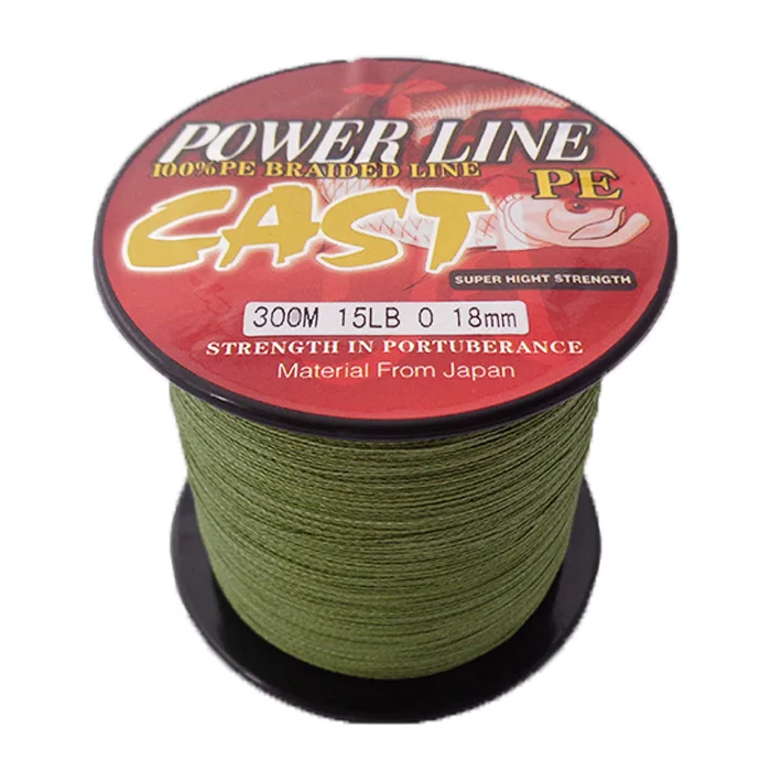 3pieces/lot free shipping 300M 15LB cheap Fishing Lines braid float army green color | Спорт и развлечения
