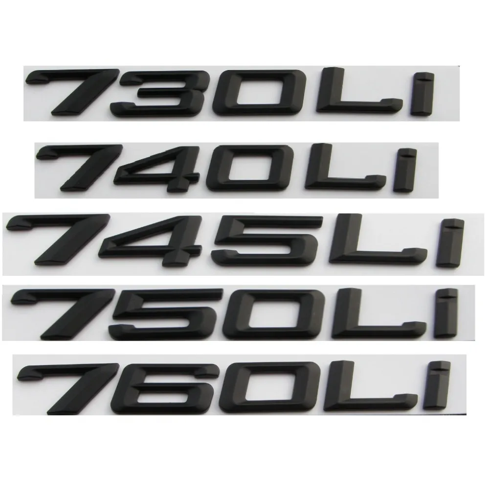 

Matte Black Number Letters Car Trunk Badge Emblem Emblems for BMW 7 Series 745i 740i 750i 730Li 735Li 740Li 750Li 745Li 760Li