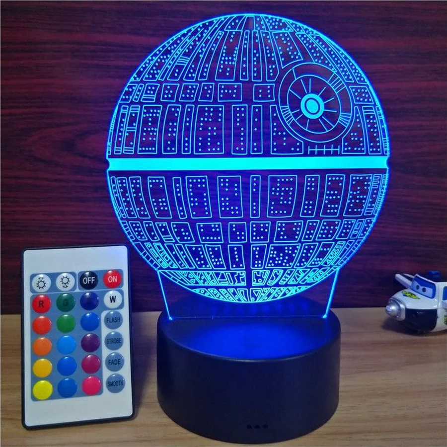 Multiple Star Wars Death LED 3D night lights Creative Ambient Light Desk lamp Home Lighting Bulbing Color change Luminaria | Освещение