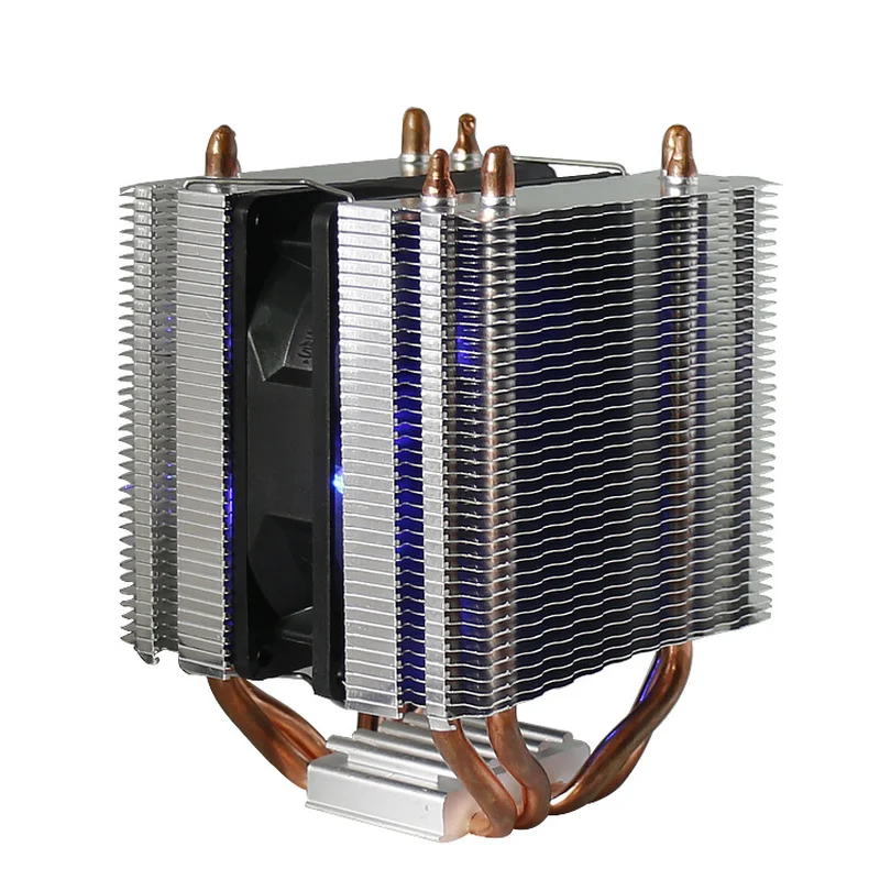4 Медь тепловыми Ультра-тишина Процессор охладитель светодиодный свет для AMD Intel