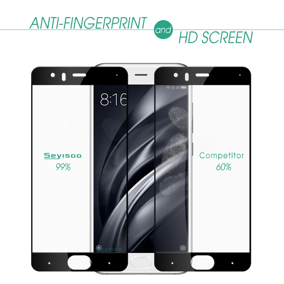 Защитное стекло закаленное 2.5D 9H для Xiaomi Mi6 Xiomi Mi 6 2 упаковки|tempered glass screen protector|glass