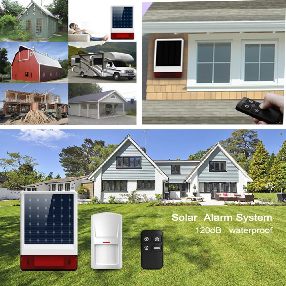 Wolf-Guard 3G GSM Wifi Wireless Home Alarm Security Burglar System Solar Siren Door Window PIR Motion Sensor Detector RFID Card