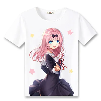 Новая футболка для косплея Kaguya-sama: Love Is War Kaguya Shinomiya модная аниме из полиэстера