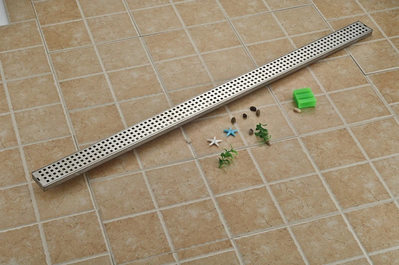 Матовый никель 120 см * 7 длинный Слив для душа слив из нержавеющей стали