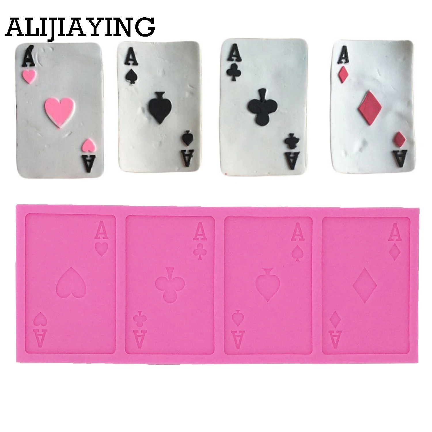 

M0196 дизайн покерных открыток, форма для торта с мастикой, силиконовая форма, форма для шоколада, кухонный инструмент для выпечки, украшение д...
