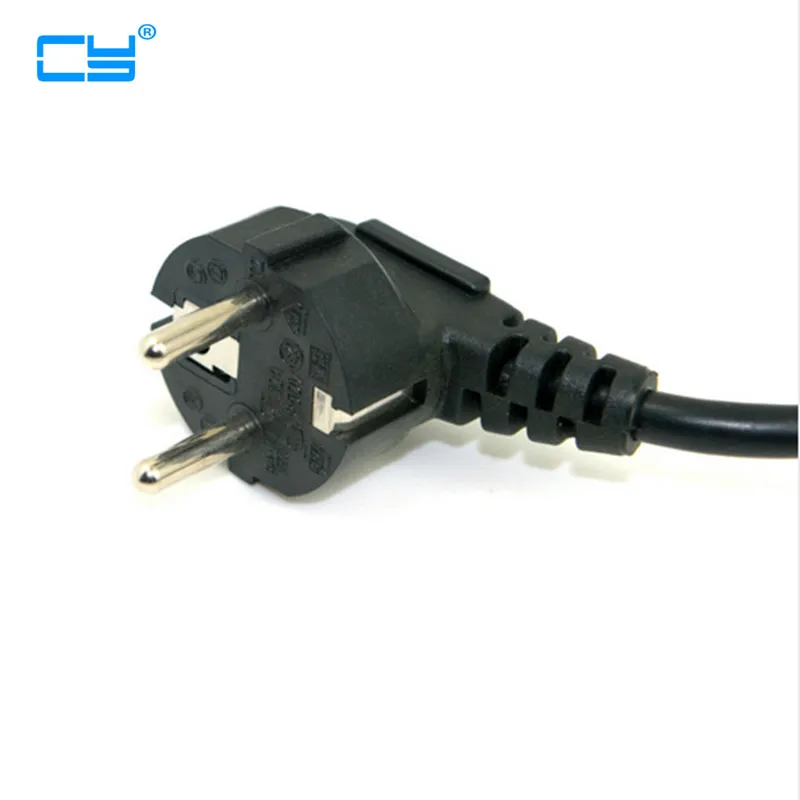 Европейская вилка ЕС плоский Nema 5 15P к IEC C13 левый Ang светодиодный шнур питания для