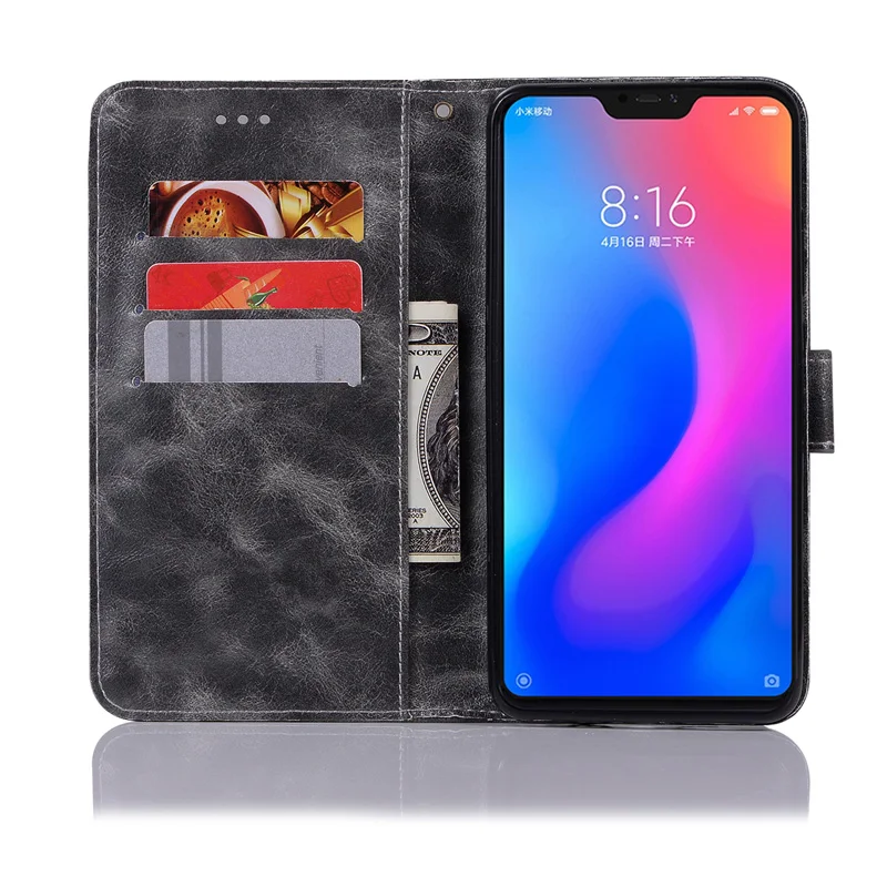 Чехол-бумажник в стиле ретро из искусственной кожи для Xiaomi Redmi Note 7, чехол, флип-чехол для мобильного телефона, чехол для Xiomi Redmi Note 7, мягкий чехол