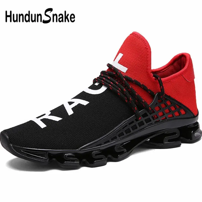 black red Hundunsnake уличные женские спортивные кроссовки мужские кроссовки для женщин теннисные кроссовки спортивные летние scarpe donna черная обувь B-040 - Цвет: black red