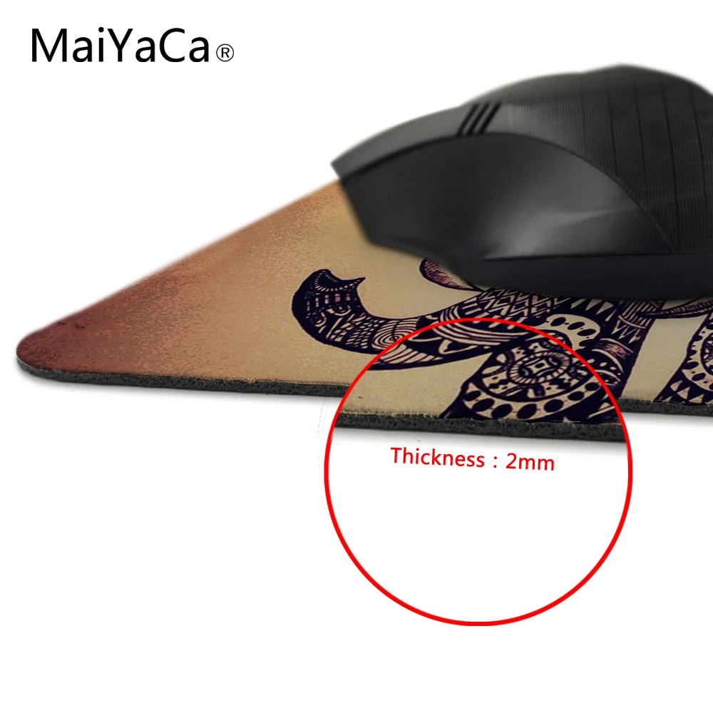 Коврик для мыши MaiYaCa Elephant в винтажном стиле Противоскользящий коврик Optal Me Trackball