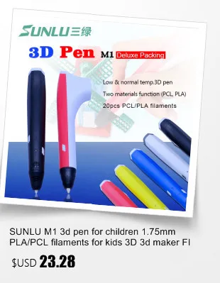 ABS SUNLU 3D Ручка Печатная нить 20 цветов включая 4 светящийся светильник 3d Принтер Нити расходные материалы материал, 1,75 мм ABS