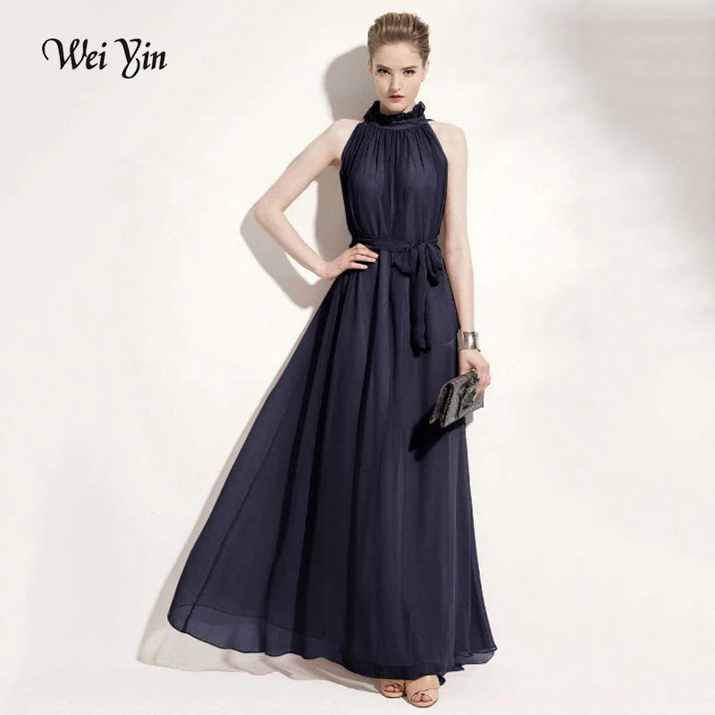 Wei yin Robe De Soiree с v-образным вырезом, новые модные длинные вечерние платья с открытой спиной, роскошные вечерние платья с блестками, платья для выпускного вечера - Цвет: NO18