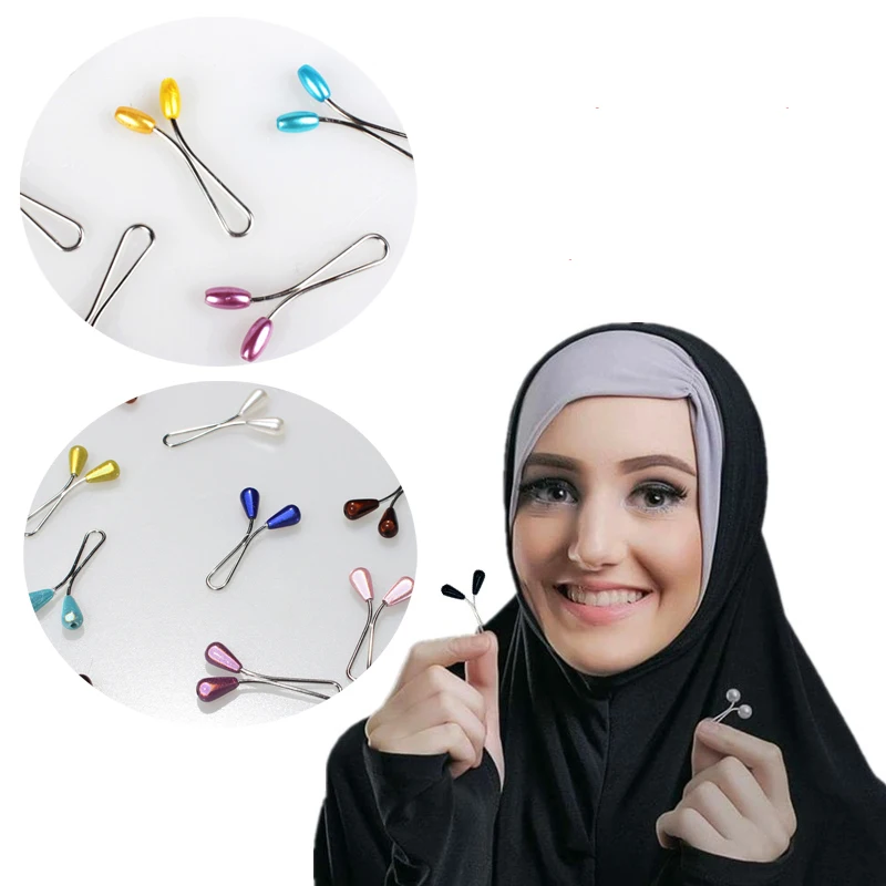 5 шт./лот шарф шаль аксессуары мусульманский хиджаб булавка жемчужный зажим для