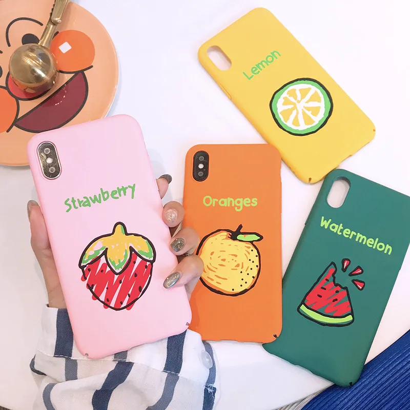 Милые фрукты телефонные чехлы для IPhone 8X6 XS 6 S XR MAX 7 чехол матовый жесткий задняя