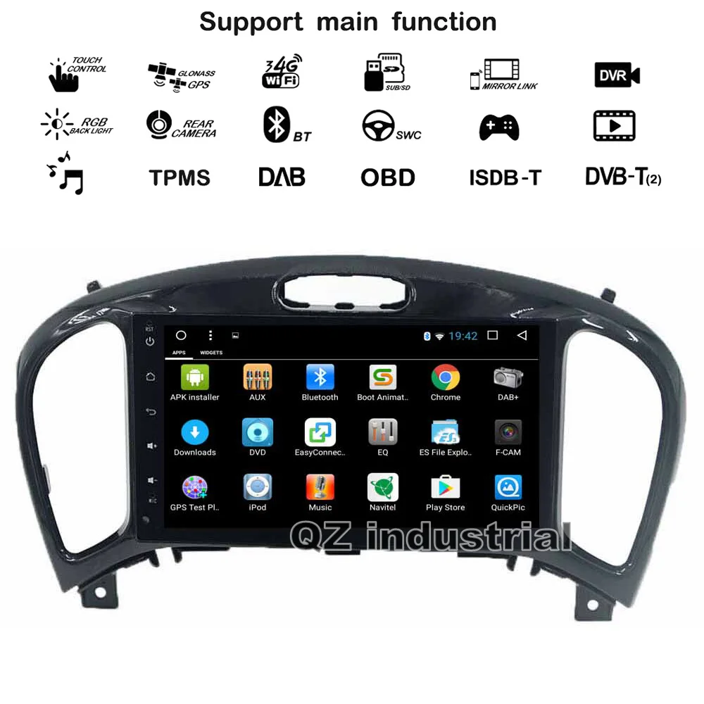 QZ промышленный HD 8 дюймов Android 1 T8 для Nissan JUKE автомобильный dvd-плеер с GPS 3G 4G WIFI BT