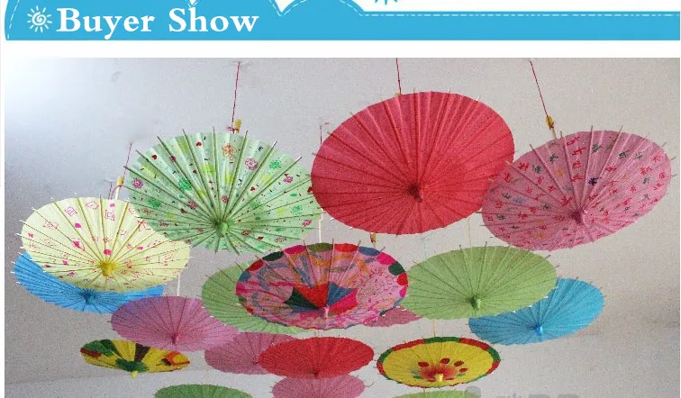 Оптовая продажа 100 шт./лот Новые красочные/белые бумажные зонты Свадебный зонтик