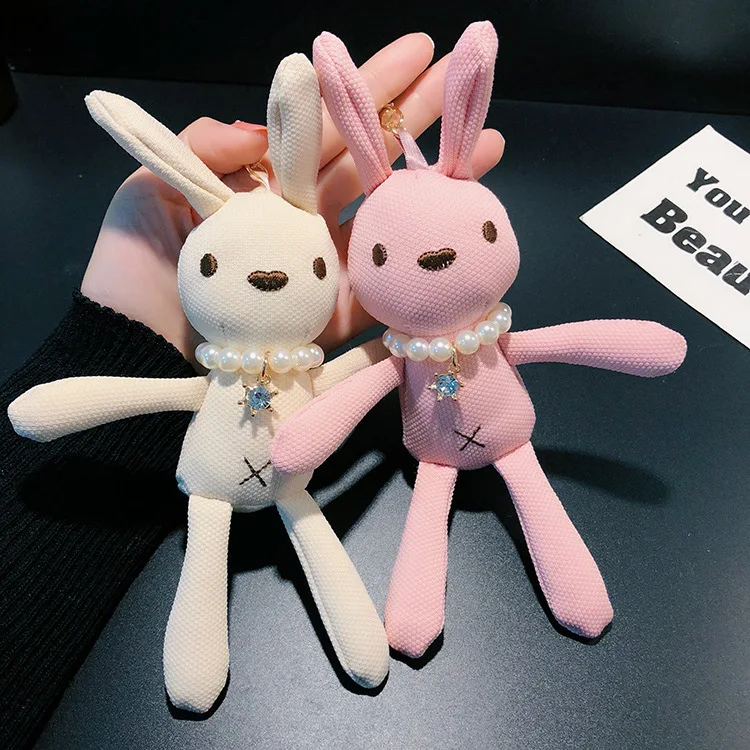 2019 новый брелок кролик Мех животных Мода Pom игрушка 14 см Tote бусина в форме