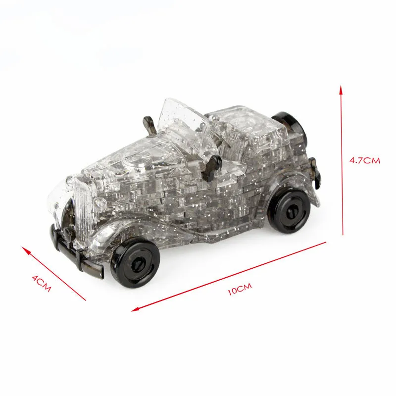 DIY Забавные 3D Хрустальные Пазлы классические автомобили собранные модельные автомобили Пазлы Развивающий Пазл игрушки для детей toy097