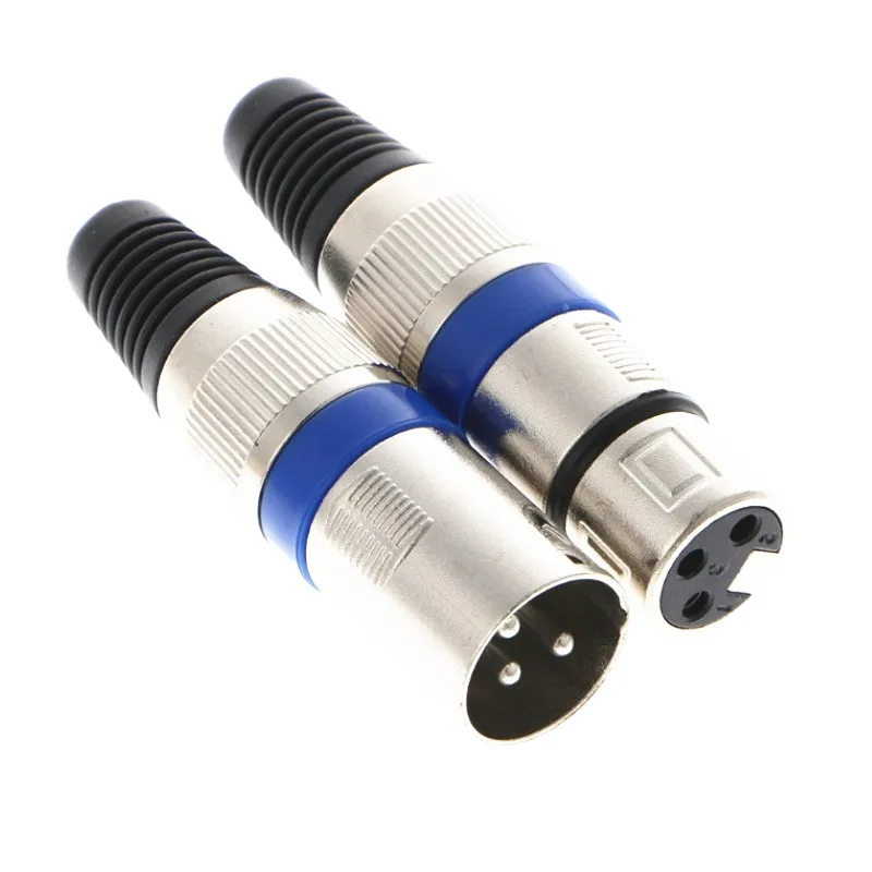 10 шт./лот 5 пар 3Pin XLR разъемы штекер и гнездо микрофона микрофонный кабель аудио