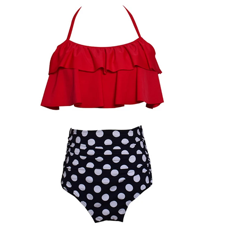 Мать и дочь Бикини купальники новый 2018 купальник Летние одинаковые наряды для