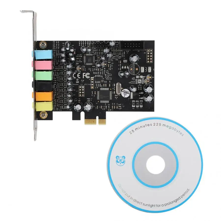 1 шт. PCI-E 7,1 HiFI High Fidelity 8 трек внутренняя объемная звуковая карта PCI черный