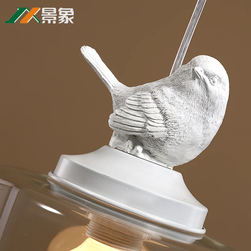 Оригинальные стеклянные птицы в скандинавском стиле маленькие кантри для