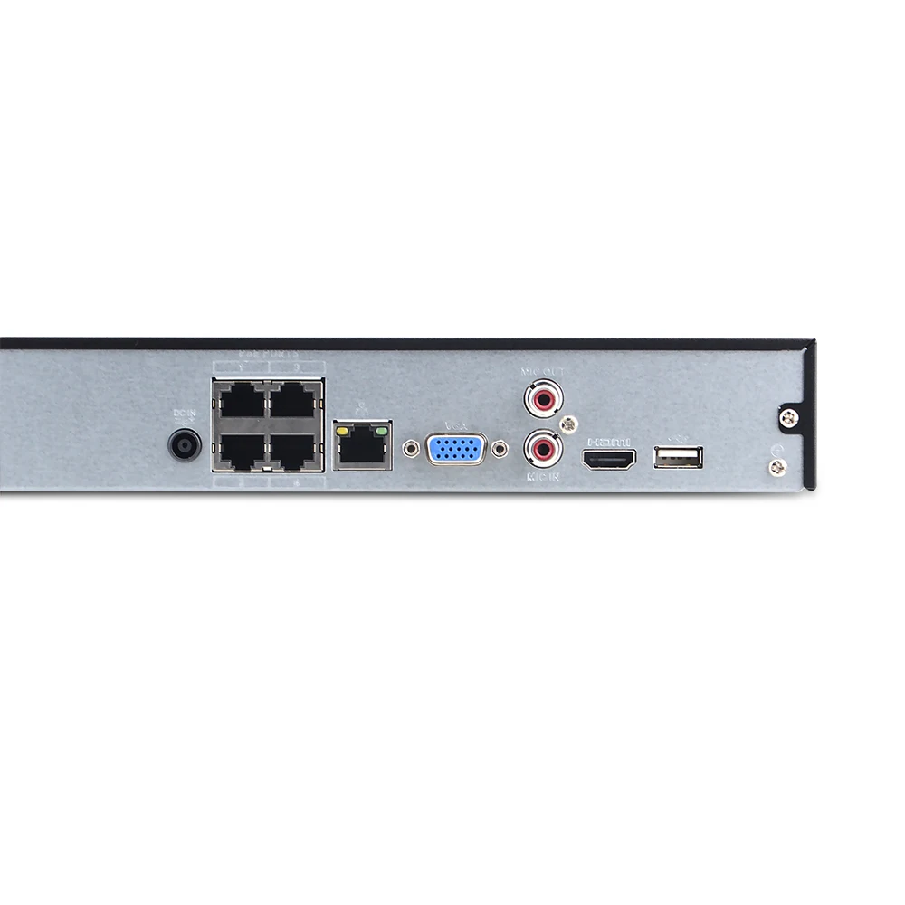 Компактный сетевой видеорегистратор DH 4-канальный с питанием по Ethernet 1U 4PoE быстрая