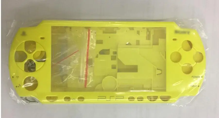 Чехол для консоли PSP 2000 желтый цвет запасные части корпуса с винтовым стикером и
