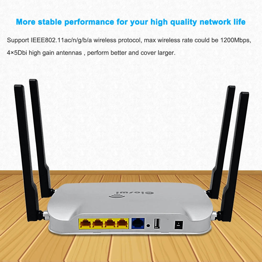 Маршрутизатор Cioswi Openwrt Wi-Fi ретранслятор 1200 Мбит/с двухдиапазонный 2 4 ГГц/5 ГГц USB 0