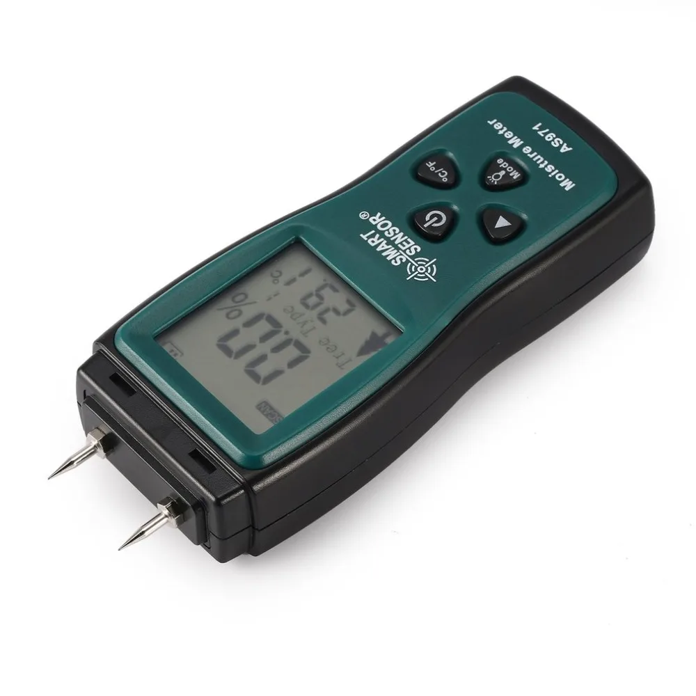 SMART SENSOR AS971 Wood Moisture Meter Humidity Tester Timber Damp Detector Digital LCD Display Range 2%-70% | Инструменты